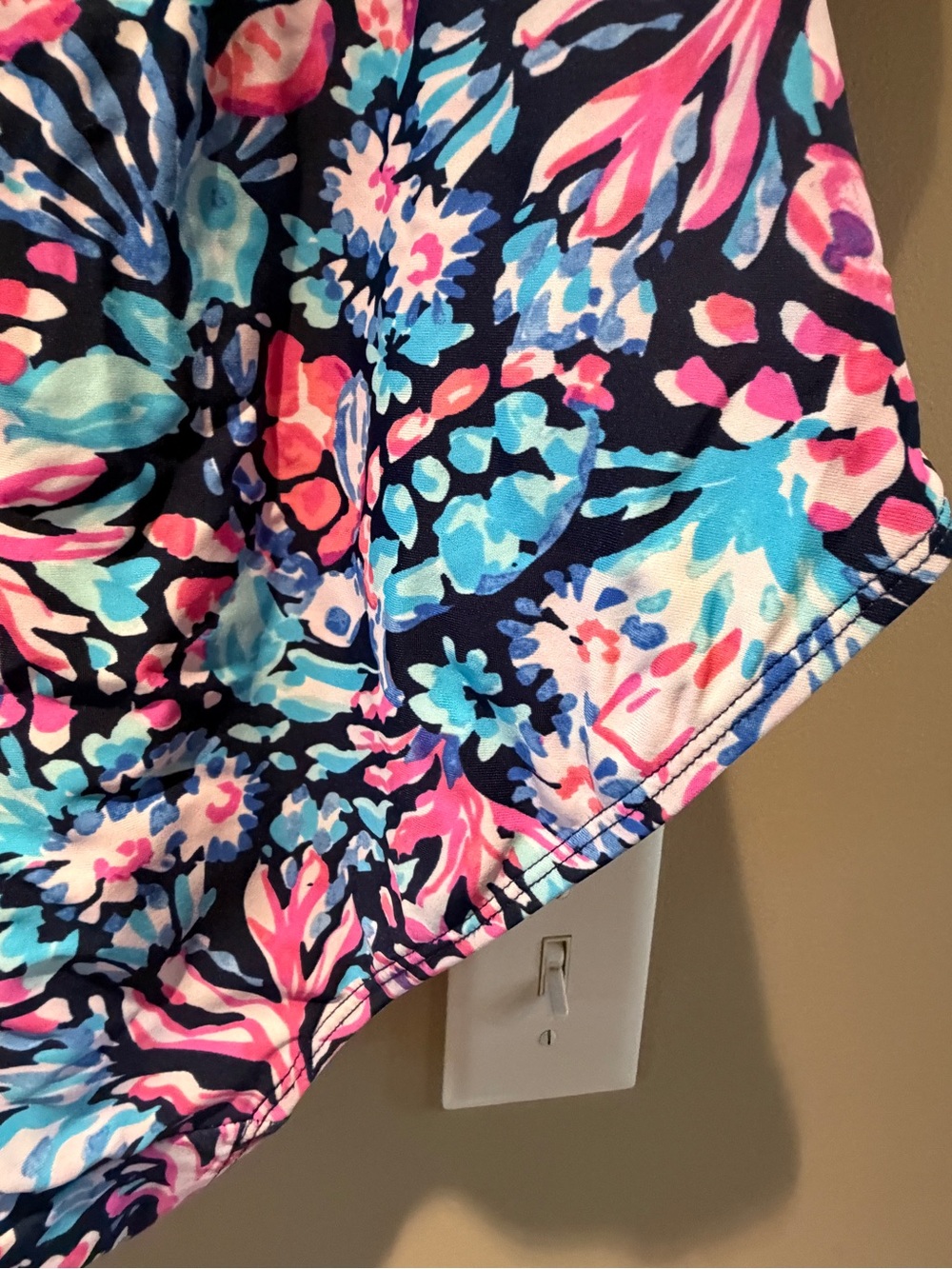 Stella Parker Pink & Blue Floral One-Piece Swimsuit XL - Picture 5 of 6